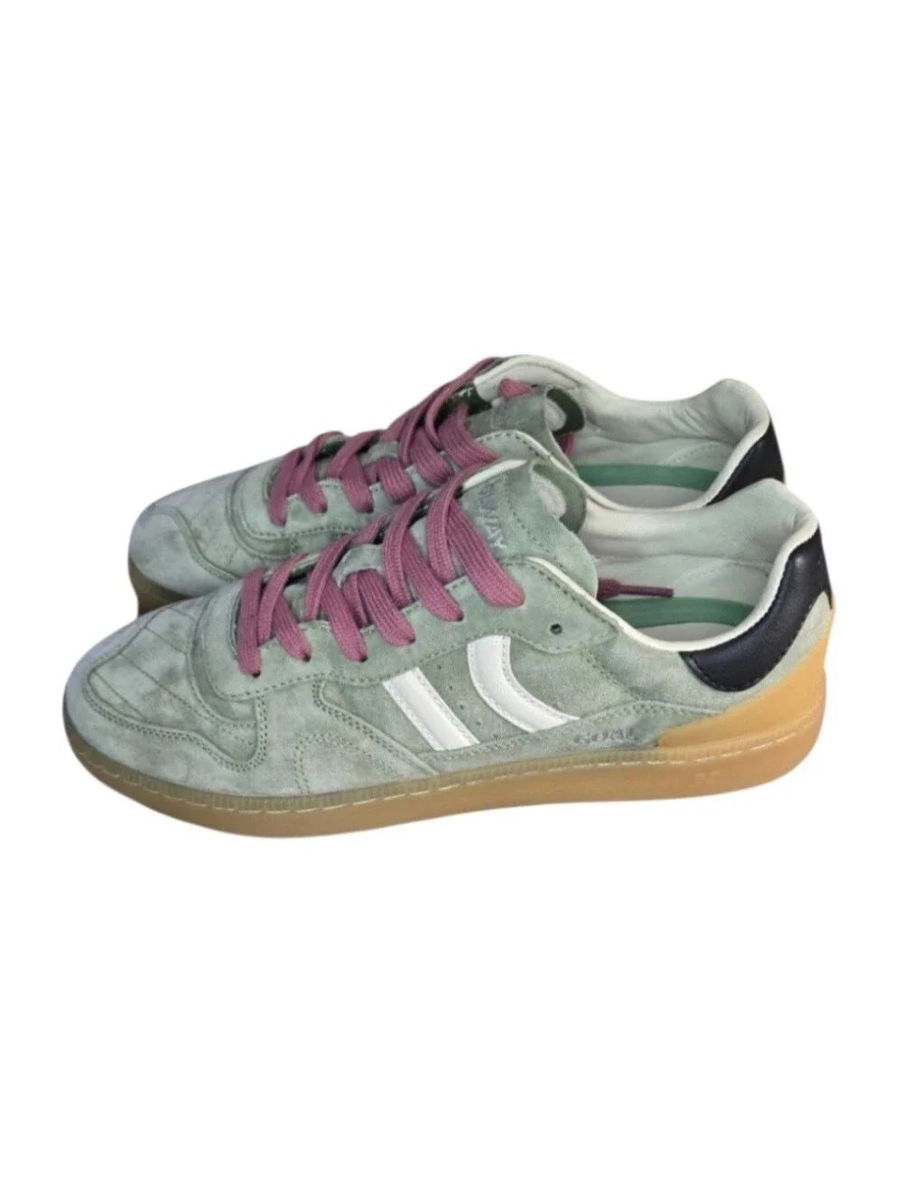 Coolway Goal Suede Sneakers in Green Khaki, Gum. Size 9 Men's NEW!!